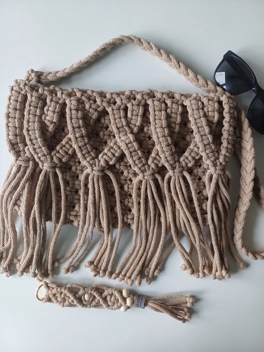 Torebka wykonana ręcznie, makrama