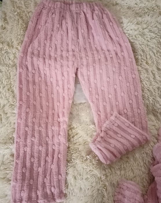 Теплая женская пижама плюшевый домашний костюм Hello kitty