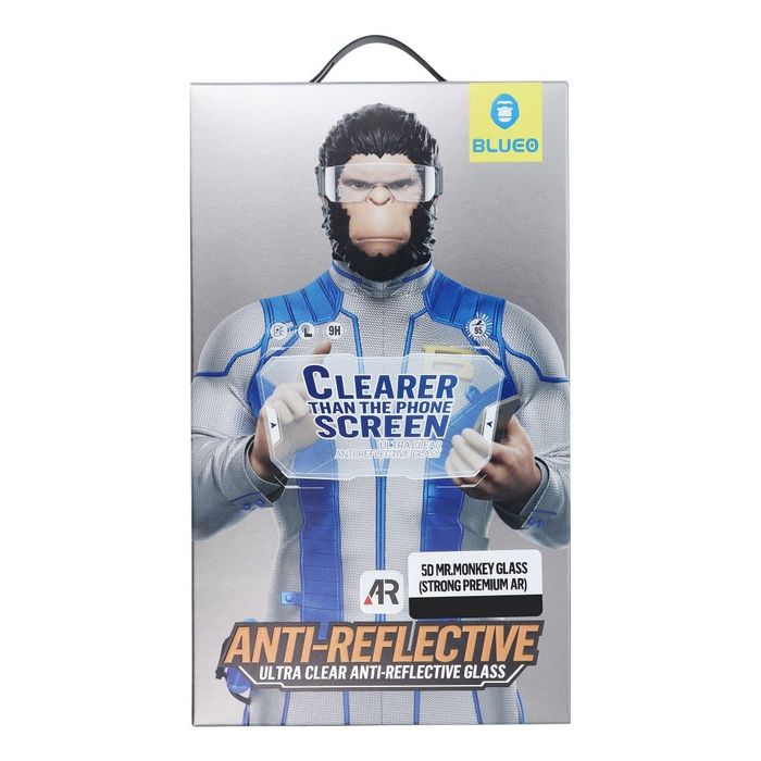 Szkło Hartowane 5D Mr. Monkey Glass - Apple iPhone 16 Pro Max czarny (Strong Premium Ultra Clear AR)