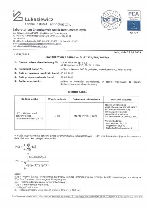 NOWY Daszek przeciwsloneczny przeciwdeszczowy JUKKI