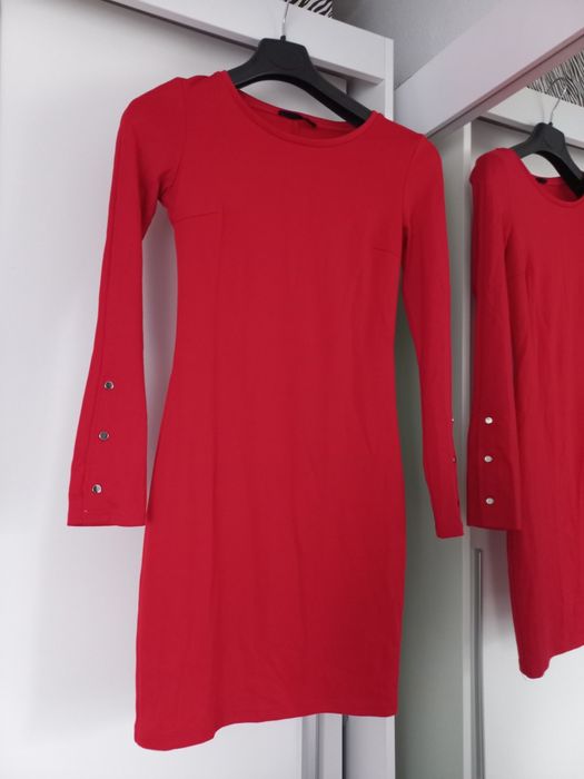 Sinsay czerwona sukienka xs/34