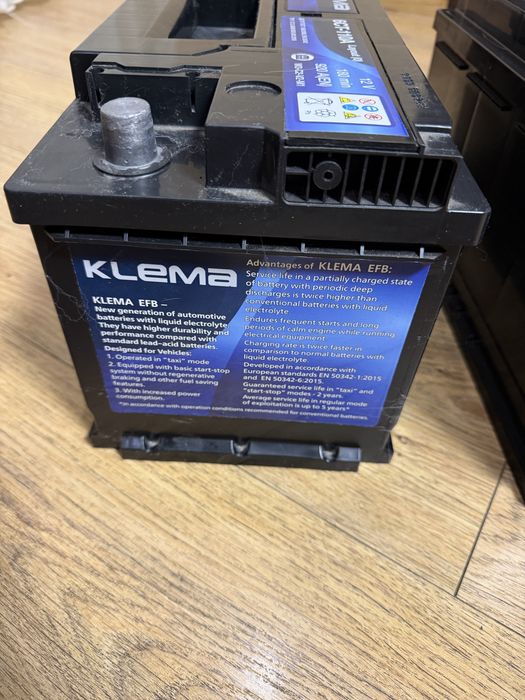 KLEMA FB 6CT-110A — автомобильный стартерный аккумулятор.