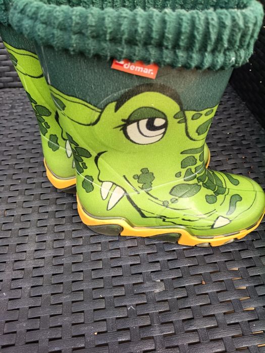 Kalosze zielone, ocieplane 26/27