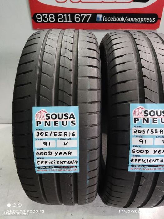 2 pneus semi novos 205-55r16 good year - oferta dos portes 85 euros