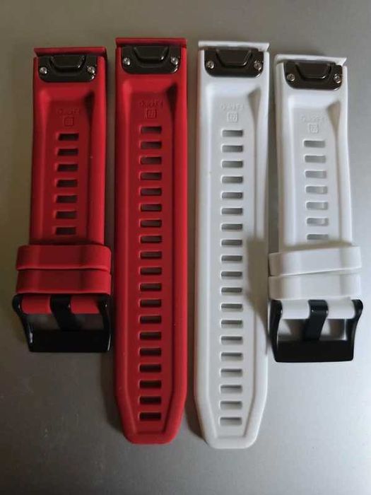 Pack Garmin 22mm Branco/Vermelha