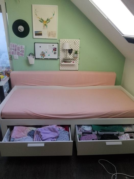 Łóżko Ikea 2 materace rozkładane