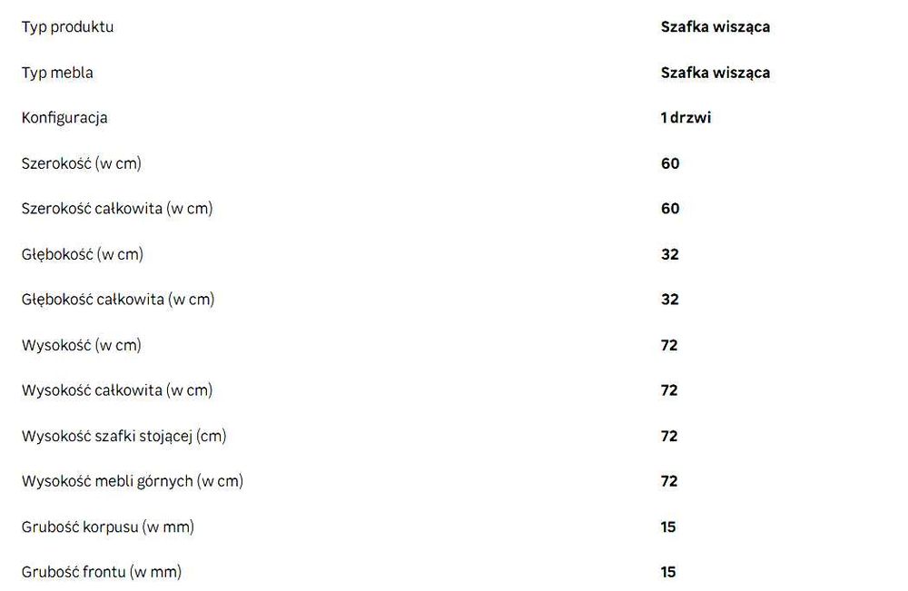 szafka 60cm dąb artisan (dostępne 2 sztuki)