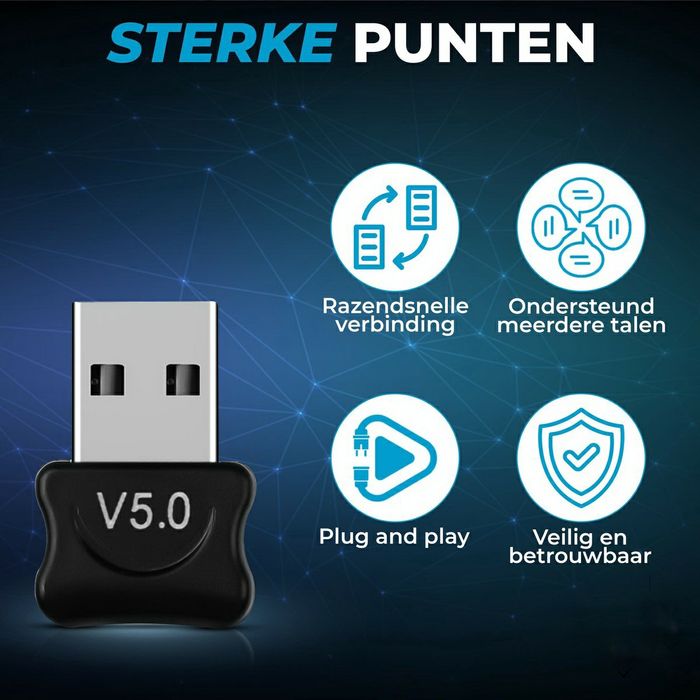 USB адаптер модулятор стандарт Bluetooth v5.0 (блютуз - блютус)