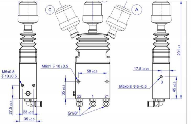manetka przełącznik sterownik wywrotu, JOYSTICK manipulator
