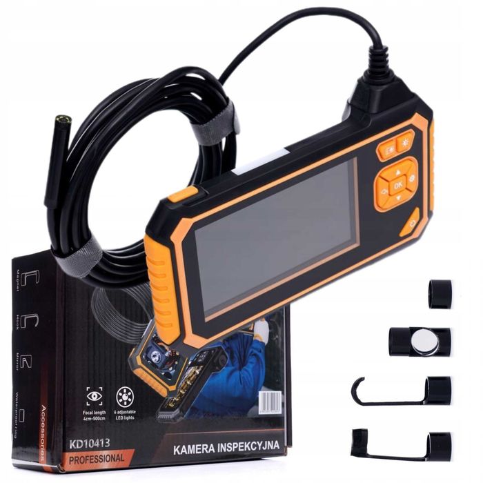 KAMERA INSPEKCYJNA endoskopowa 4,3 FullHD LCD USB wyświetlacz KD10413
