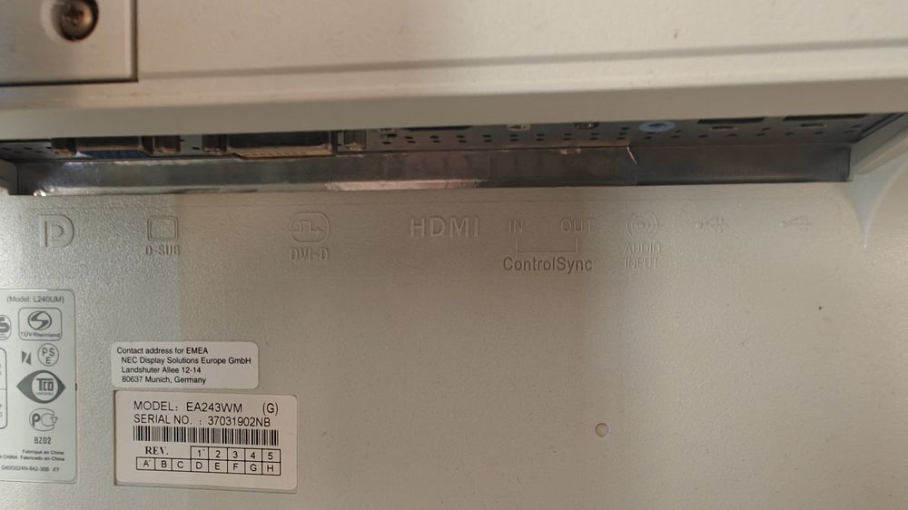 Monitor komputerowy 24" NEC EA243WM pivot