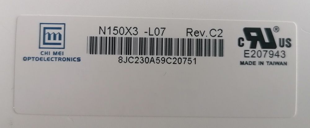 Matryca LCD 15,6" N150X3-L07