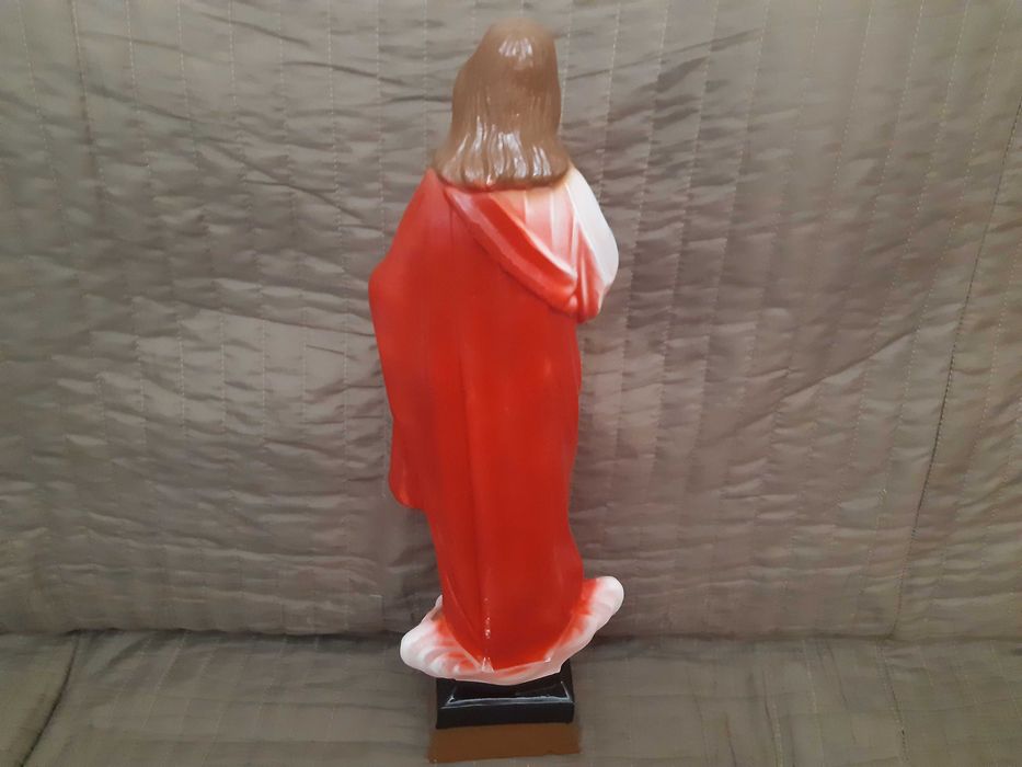Imagem Sagrado Coração Jesus, porcelana, 43cm, excelente estado