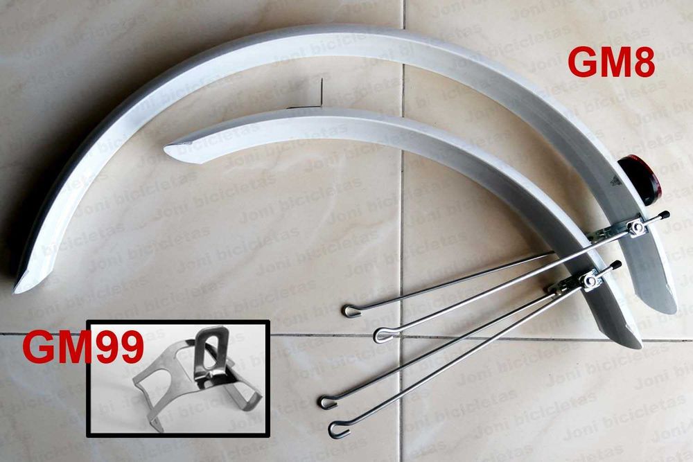 Guarda-lamas de bicicleta, hastes e acessórios