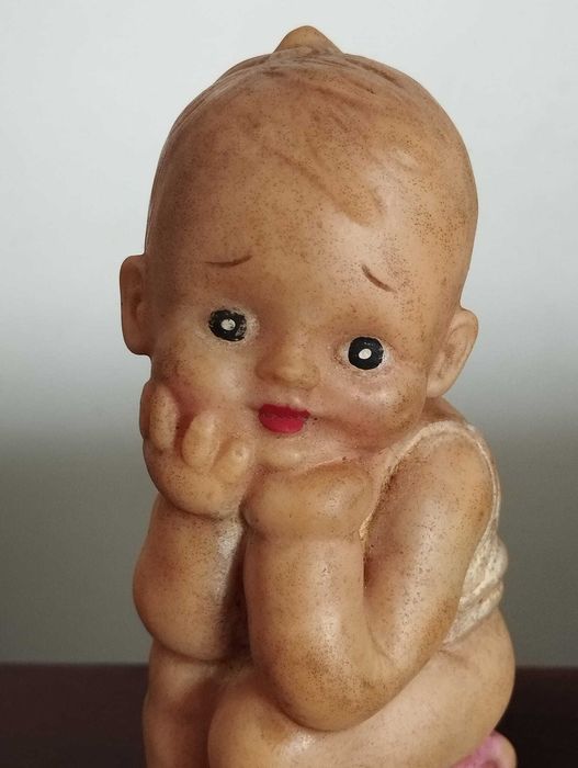 Boneco Antigo Borracha Bébé Penico