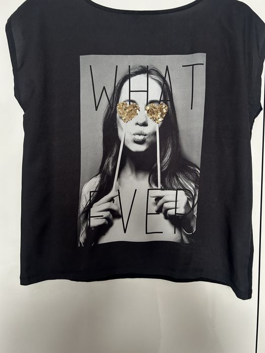 Czarny T-Shirt Mohito Rozmiar 36 S