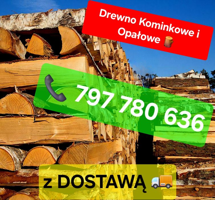 #26 DĄB,  BRZOZA, BUK  Drewno KOMINKOWE I Opałowe z TRANSPORTEM pod dom ( opał drzewo ) )