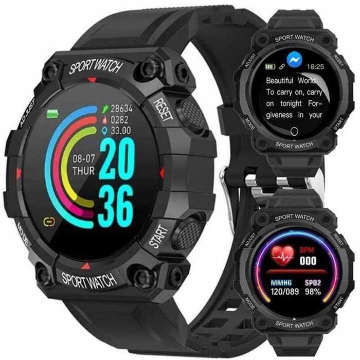 NOWY Wodoodporny wielofunkcyjny smartwatch opaska zegarek smartband