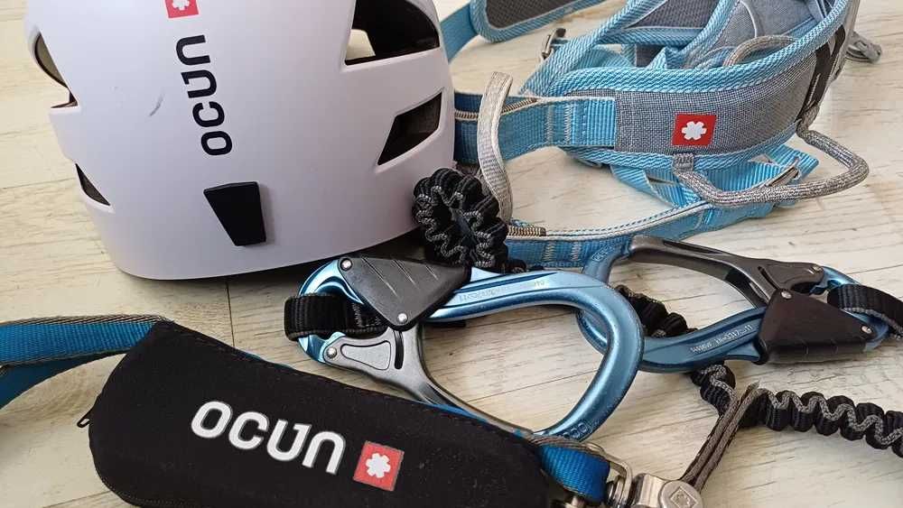 Zestaw via ferrata kask uprząż lonża WYPOŻYCZENIE cała Polska