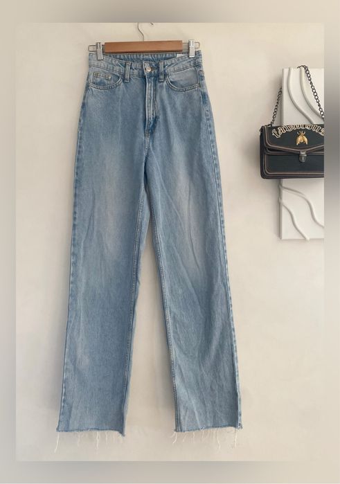 Spodnie jeansy Wide Leg XS 34 hit h&m