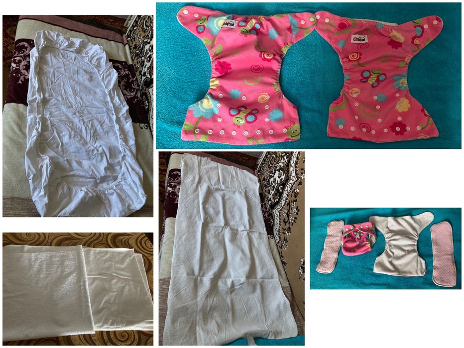 Підгузки багаторазові,наматрасник120/60,пелюшки непромокаючі 70/70 см