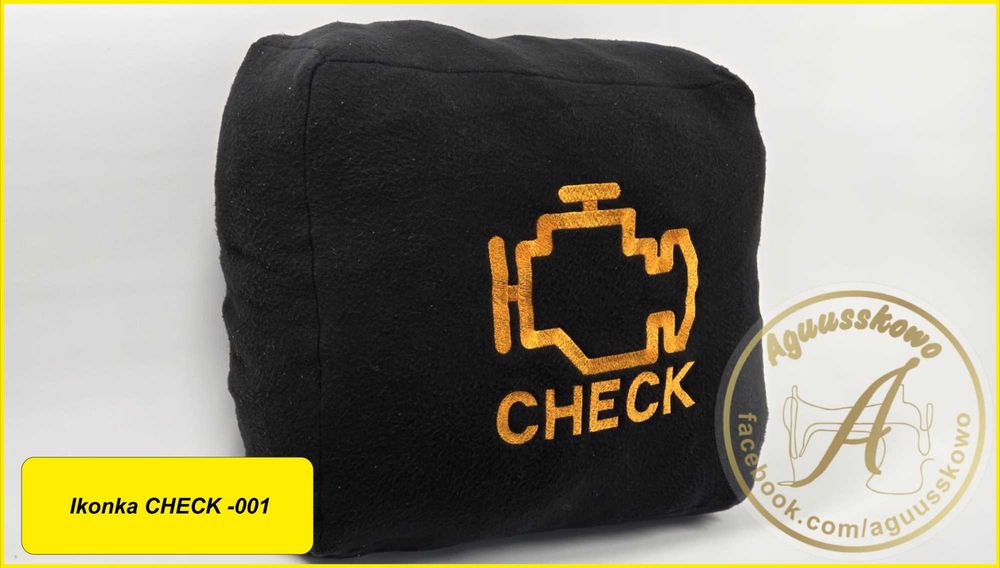 Haftowana Poduszka Ikonka CHECK Personalizacja -001