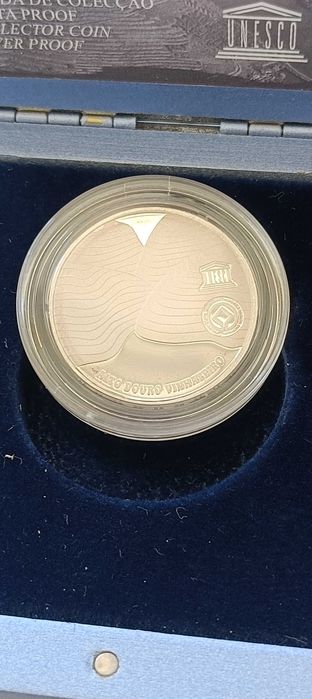 Moeda prata coleção colecionador proof alto douro vinhateiro