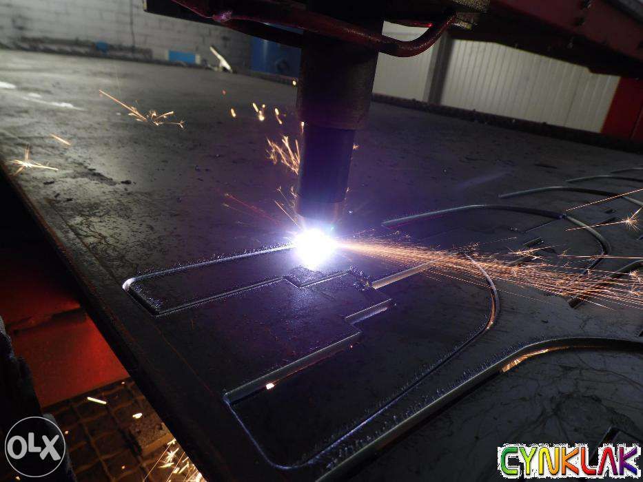 Cięcie plazmowe CNC blach, profili - STÓŁ WODNY, CIĘCIE PLAZMĄ