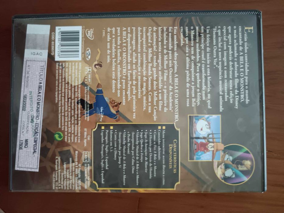 filme dvd original - a bela e o monstro
