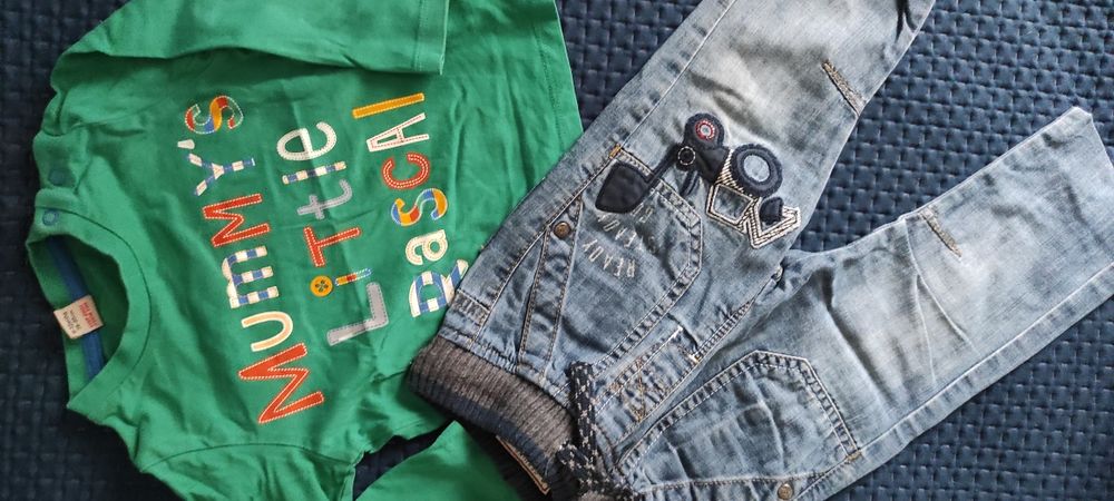 Paczka: Spodnie,,Next,Adidas+bluzki,,TopoMini,TU/74-80