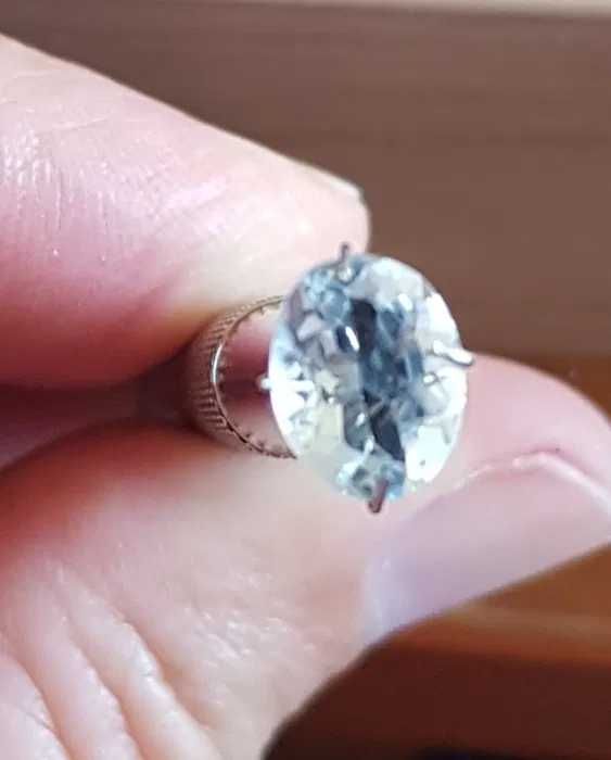 Pedra Natural Semi Precioso Lapidado Aquamarine 1.20 kilates