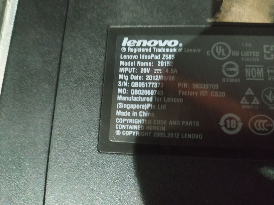 Lenovo ideapad z585