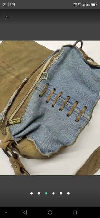 Сумка кожа нубук Aridza Bross Италия оригинал