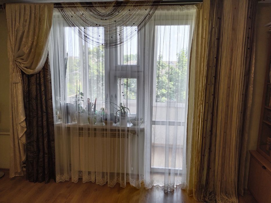 Штори для зали з декором (без тюлі)