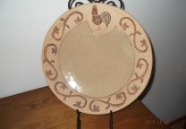 Novos, Galo e Prato, peças decorativas únicas, alta qualidade.
