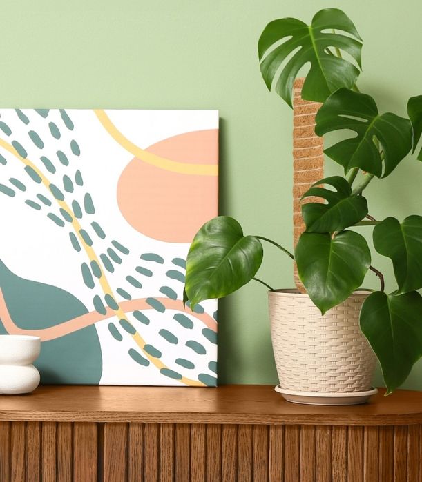 Relaxdays 4 podpórki pałeczki kokosowe do kwiatków 40 cm