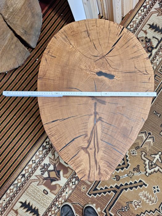 Stolik dębowy plaster