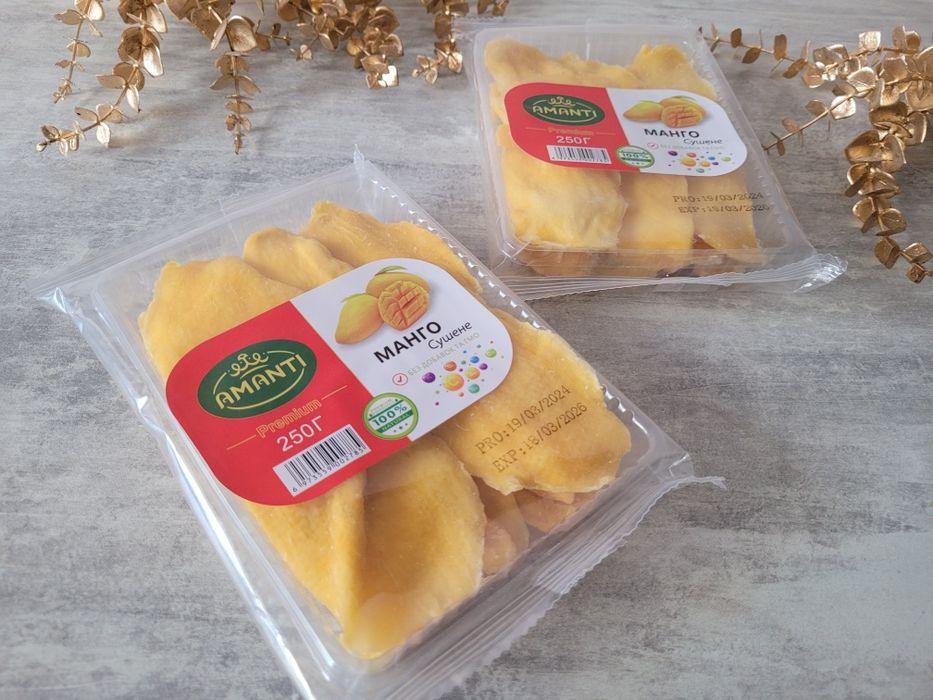 Манго сушене БЕЗ цукру. Аманті, 250г. Сухофрукти