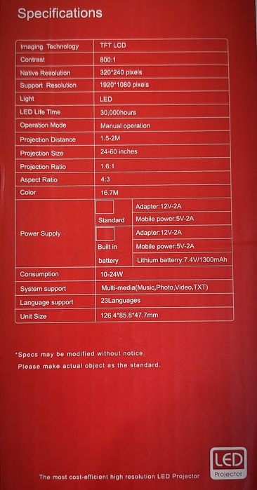 Mini Led Projector