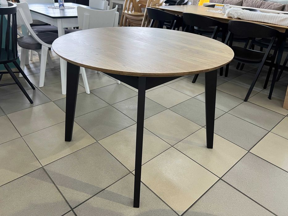 Стіл Соренто Д100+40 кухонний круглий розкладний дубовий на кухню дуб