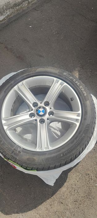 Диски 4 шт BMW 3 F30 R17 c датчиками и зимней резиной FULDA остаток 8+