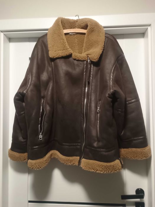 kurtka baranek kożuszek brąz xl Zara