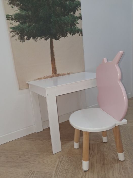 Zestaw krzesło jednorożec krzesełko dzieciece stolik