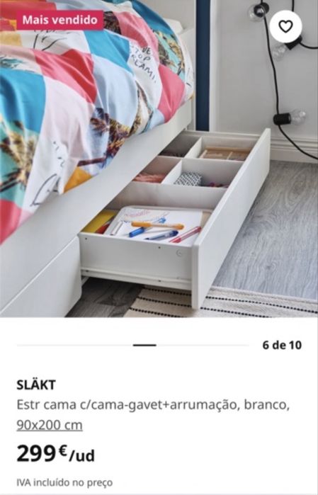Cama Individual (2 em 1) com colchões