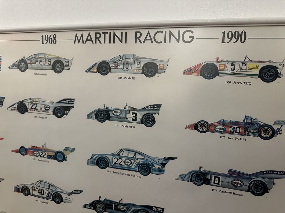 Poster vintage Martini Racing 1968-1990