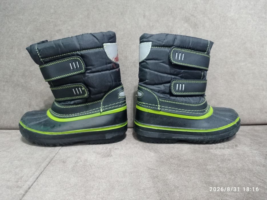 Buty 25 śniegowce chłopięce na rzepy odblaski zima