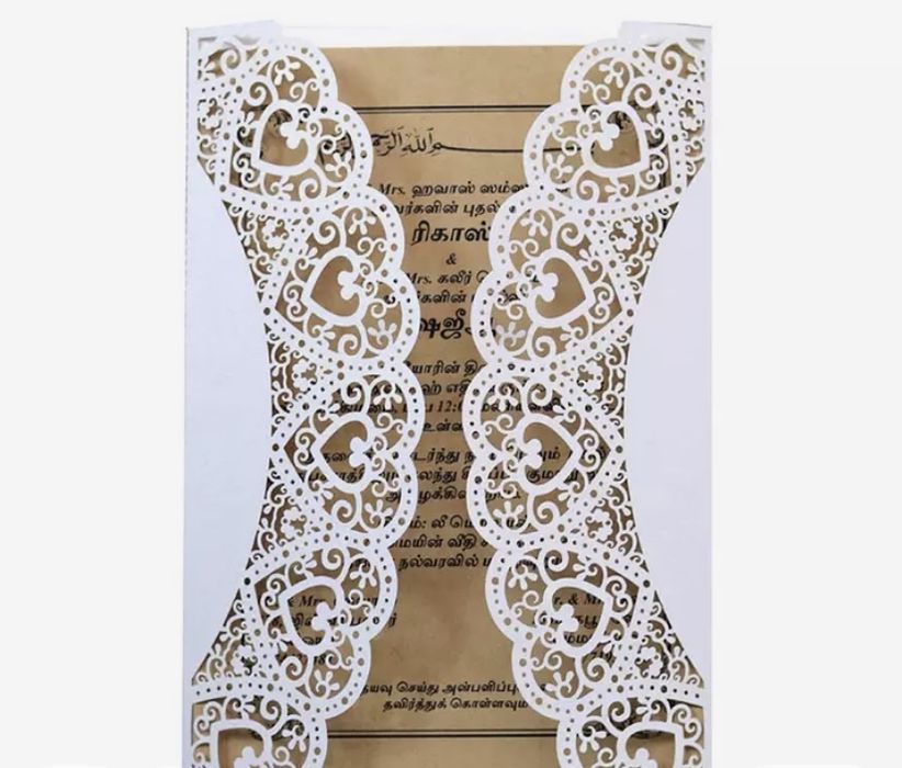 3 ozdobne zaproszenia ślub chrzest nowe zaproszenie koronka ażurowe