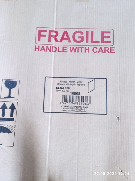 Lustro 60x80 lub 80x60 + lampa - NOWE