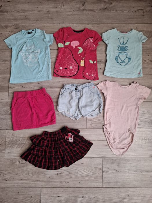 Zestaw 98 104  paka ubrań 30 sztuk ciuchów dziewczęcych set paczka mix szafa box