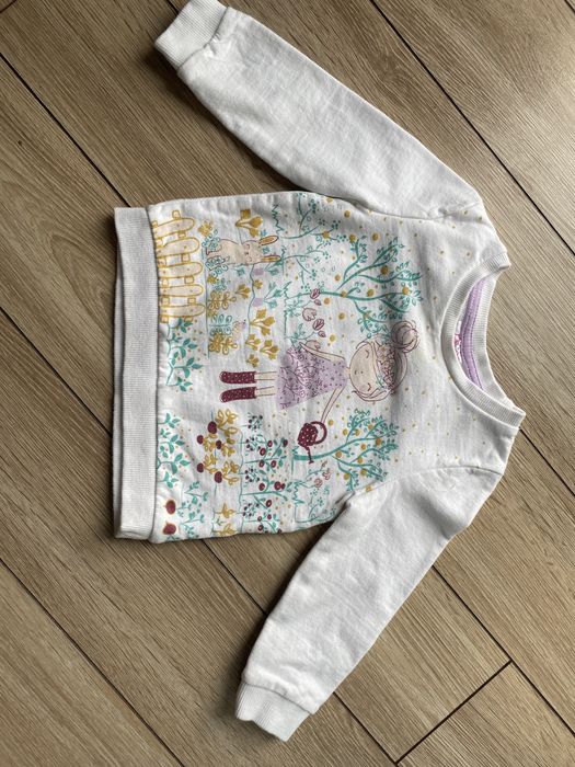 Bluza, biała rozm 80 na 9-16 msc